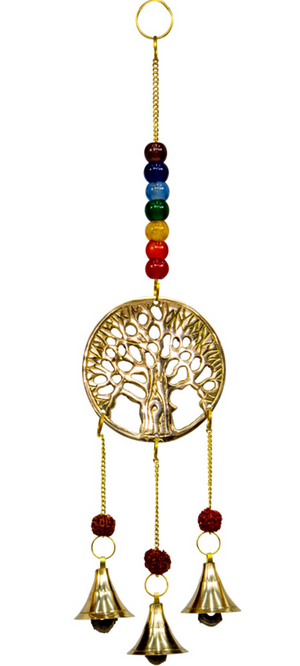 Brass Bell Chime Chakras - Tree of Life