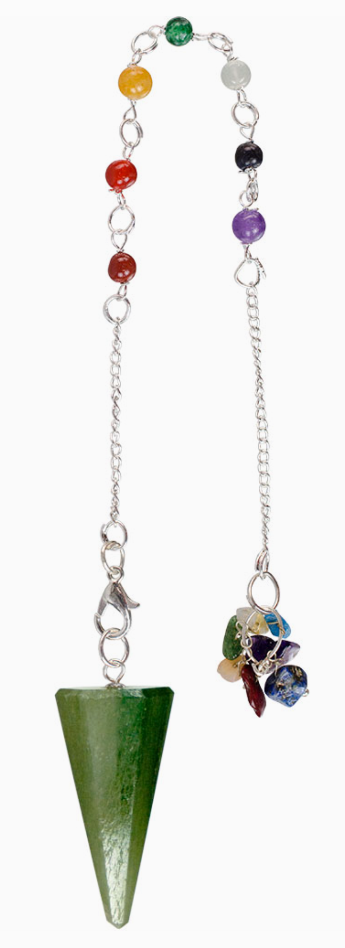 Pendulum Chakra Chain Hexagonal Green Aventurine