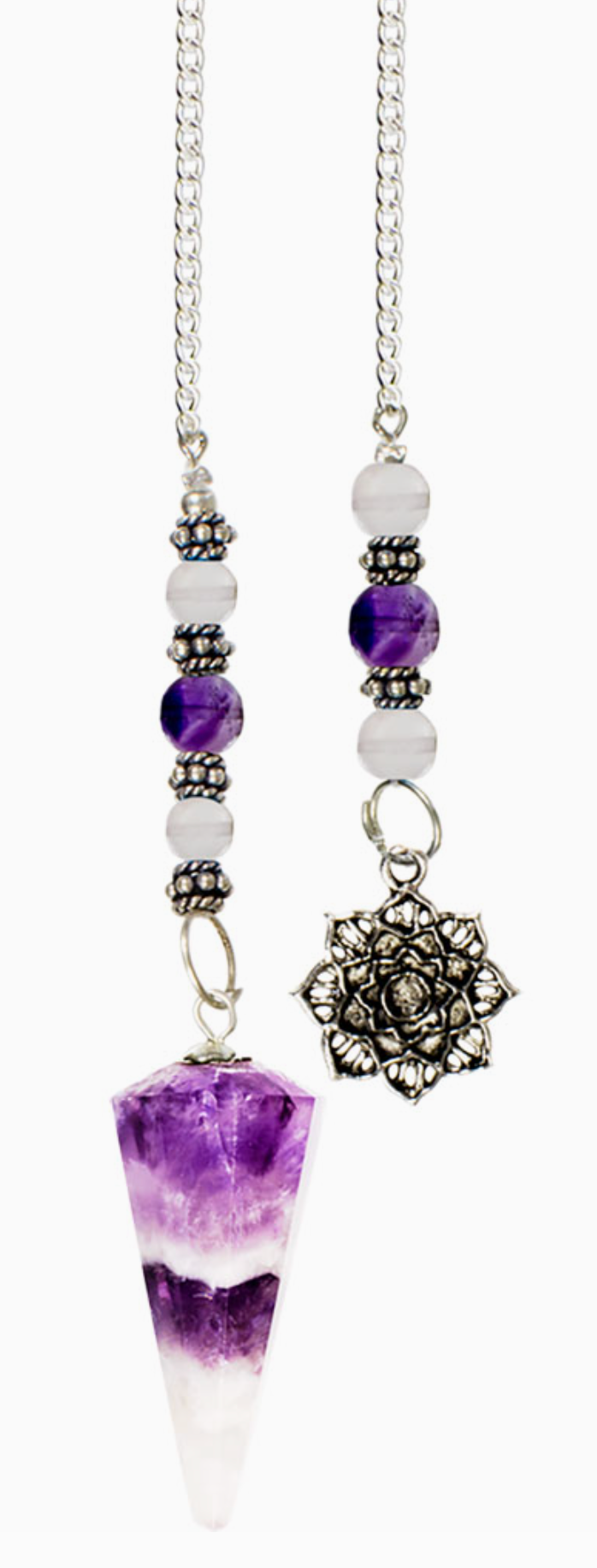 Hexagonal Pendulum Chevron Amethyst - Lotus