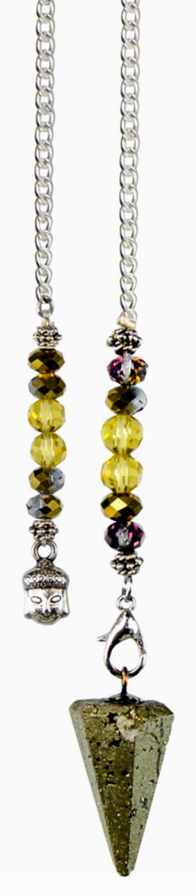 Hexagonal Pendulum Pyrite - Buddha