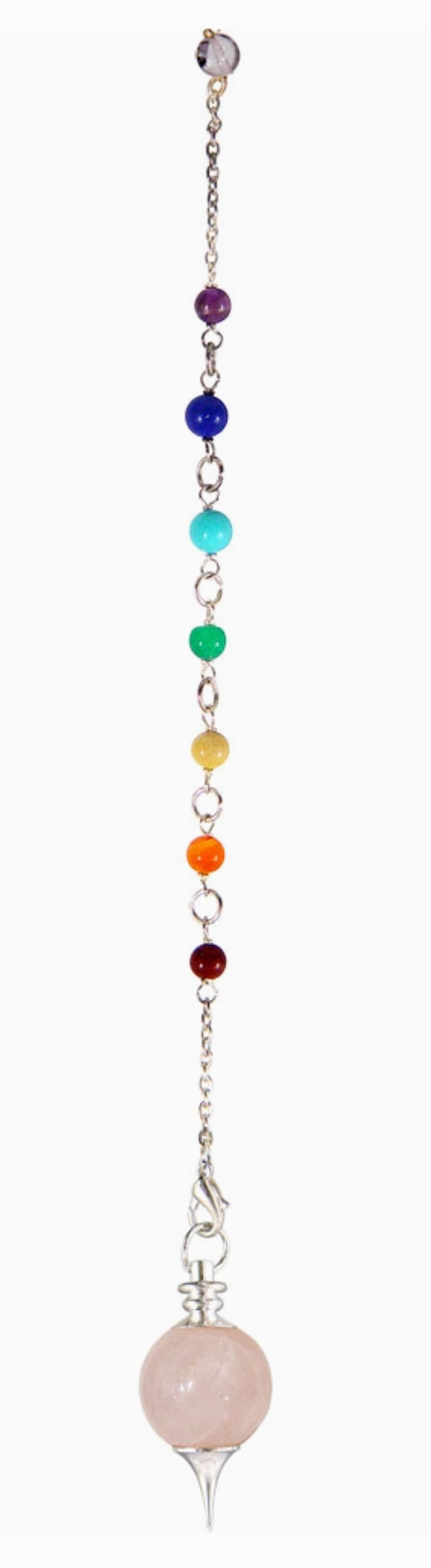 Pendulum Sephoroton w/ Chakra - Rose Quartz