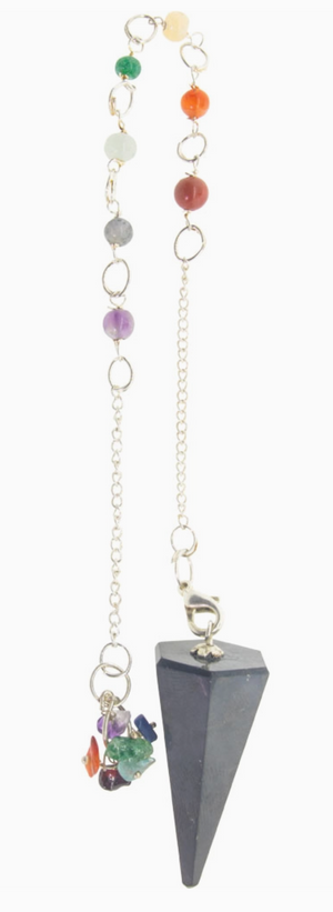 Pendulum Chakra Chain Hexagonal Shungite