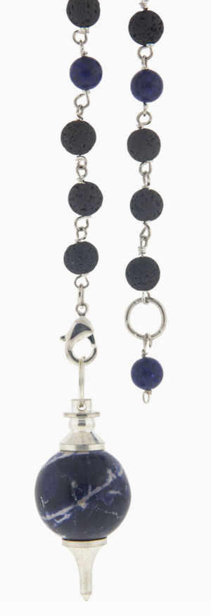 Pendulum Sephoroton w/ Lava Beads - Sodalite