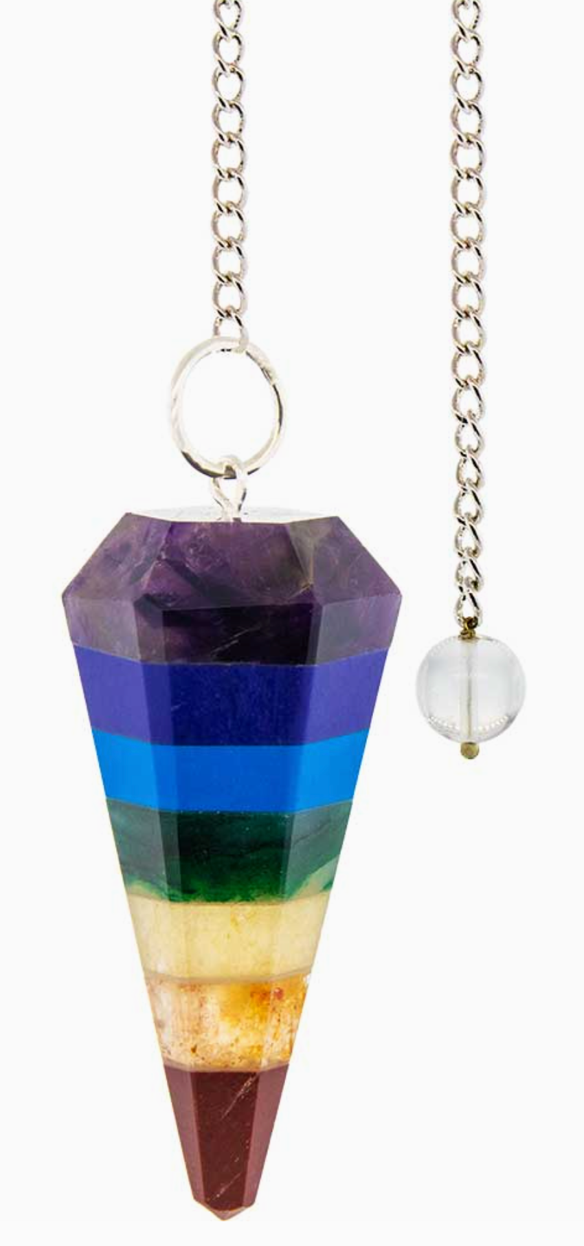 Pendulum Hexagonal - 7 Chakra Stones