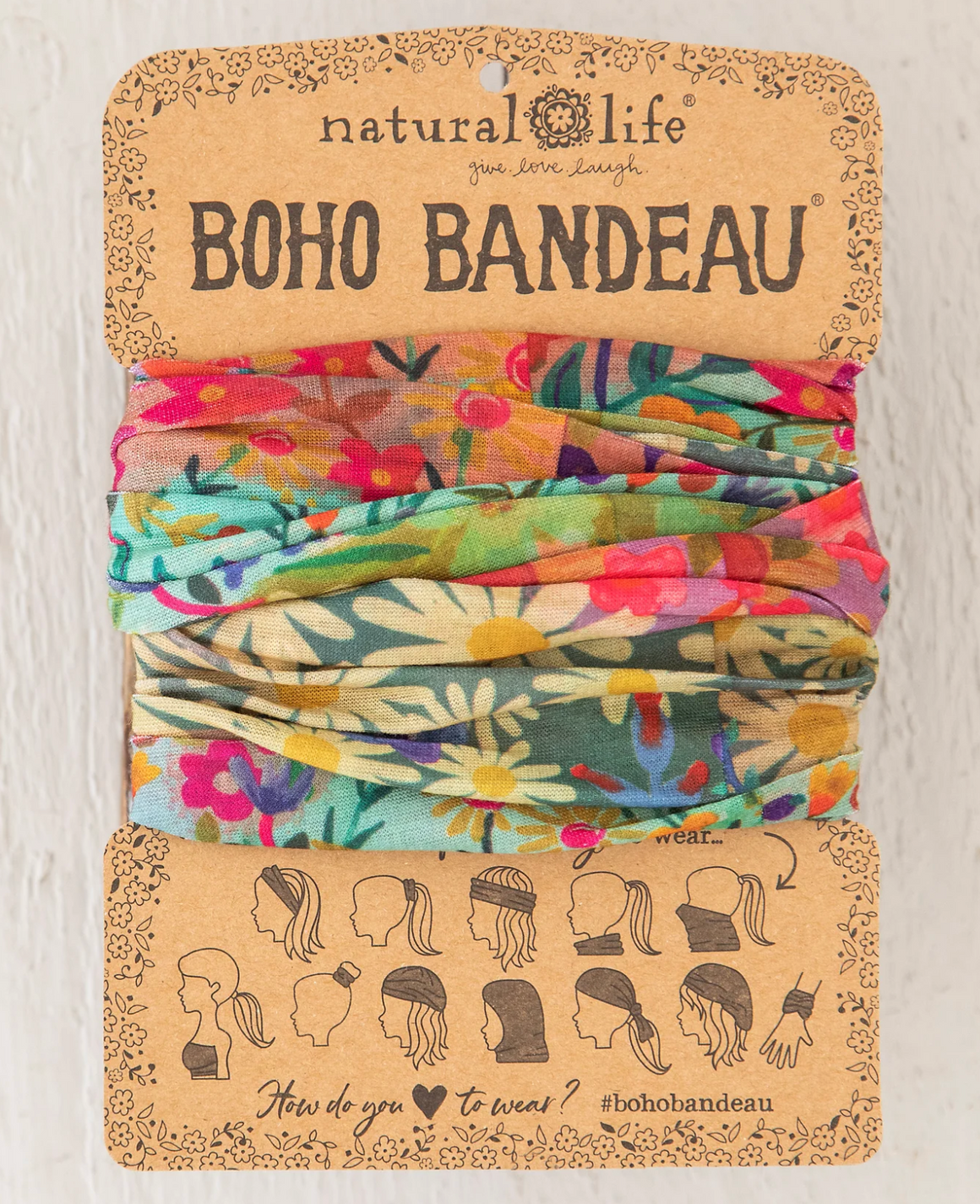 Full Boho Bandeau® Headband - Wildflower Border