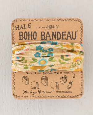 Half Boho Bandeau® Headband - Yellow Mandala