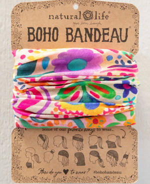 Full Boho Bandeau® Headband - Rainbow Doodle