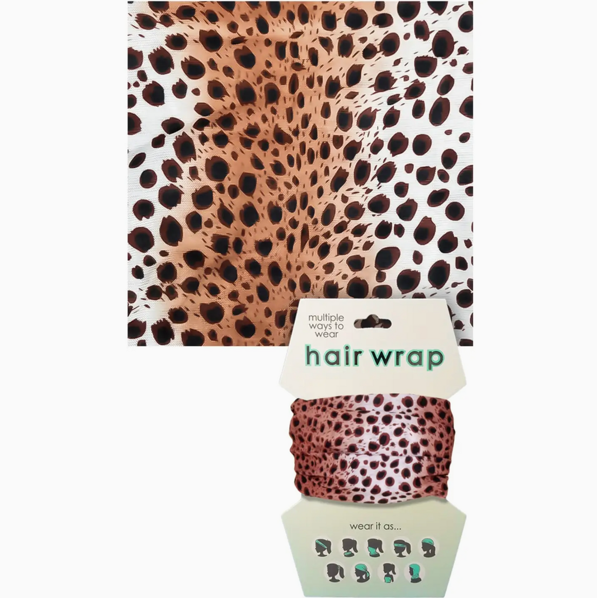 Cheetah Print Hair Wrap