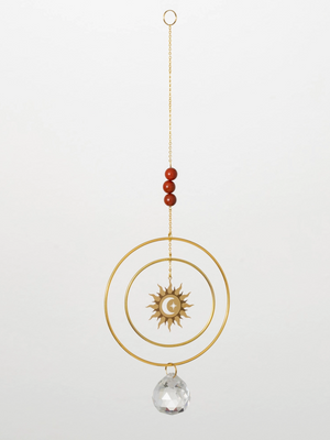 Suncatcher - Radiating Sun, Red Stone