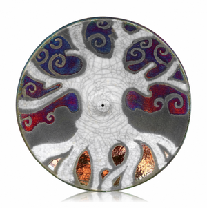 Raku Tree Of Life Silhouette Incense Burner