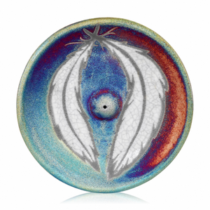 Raku Feathers Silhouette Incense Burner