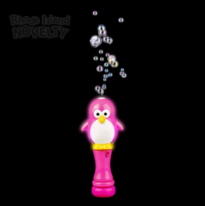 8" Penguin Light-Up Bubble Wand