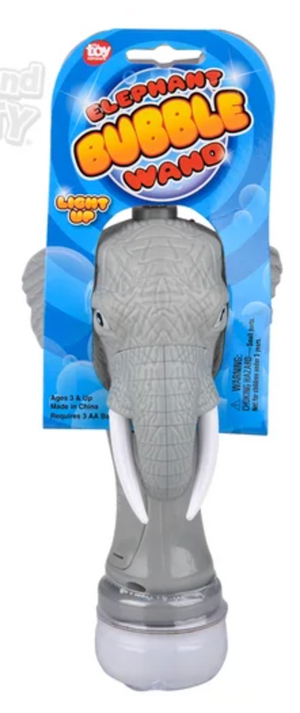 8" Elephant Light-Up Bubble Wand