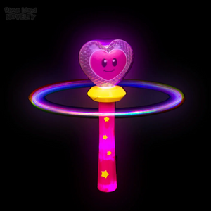 13" Light-Up Orbiting Heart Wand