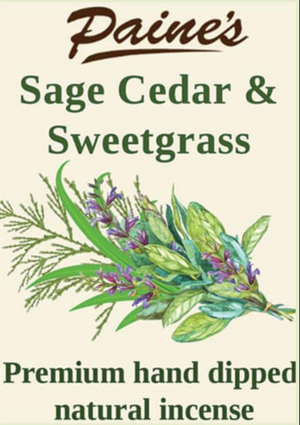 20 Sage Cedar & Sweetgrass Scented Long Stick Incense