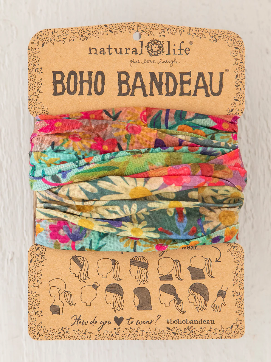 Full Boho Bandeau® Headband - Wildflower Border