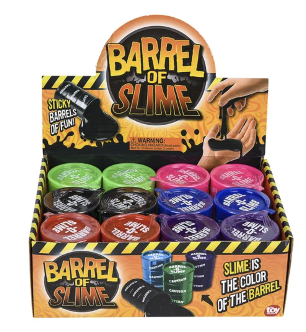 3" Barrel Of Slime in Assorted Colors