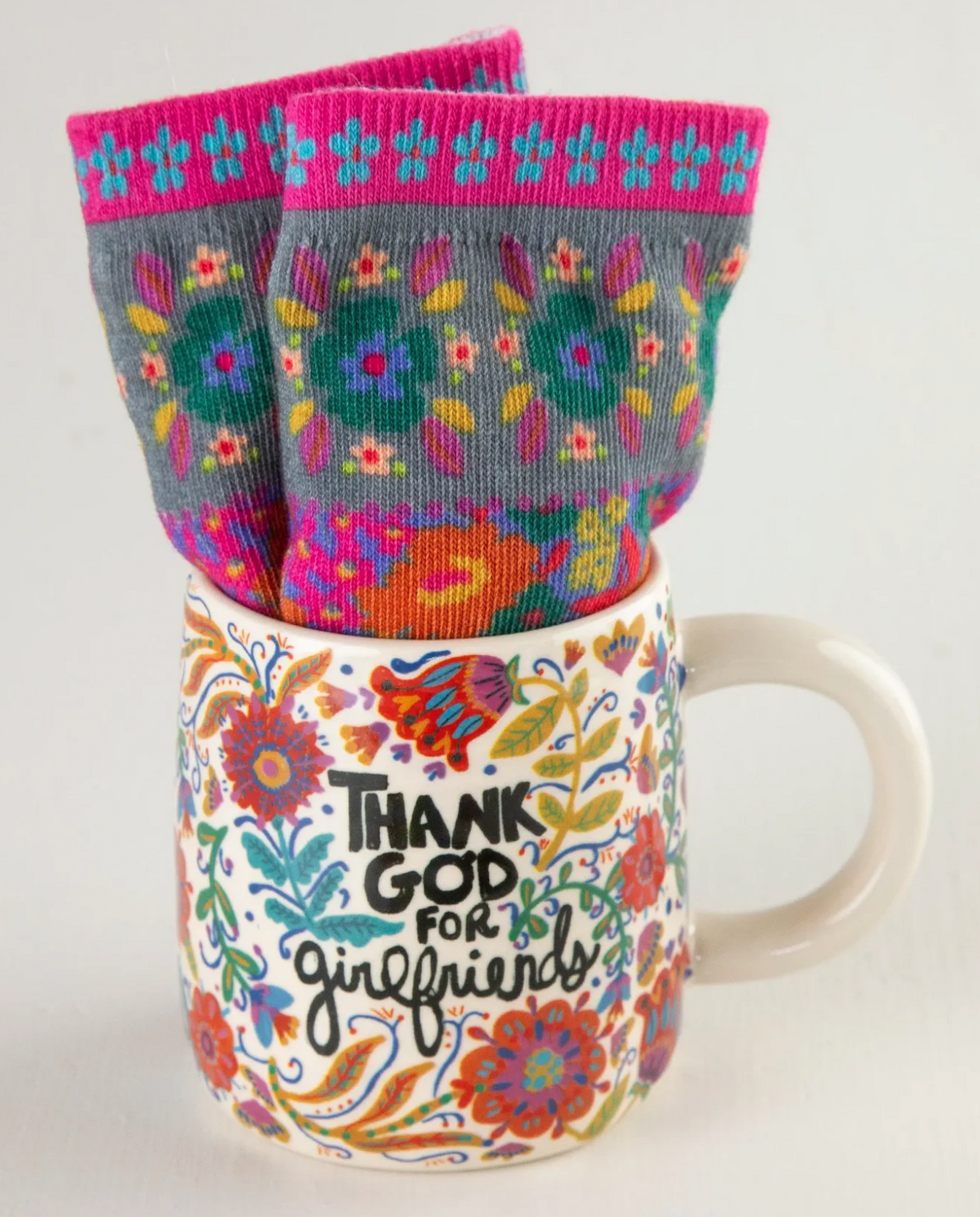 Mug & Sock Set - Thank God For Girlfriends