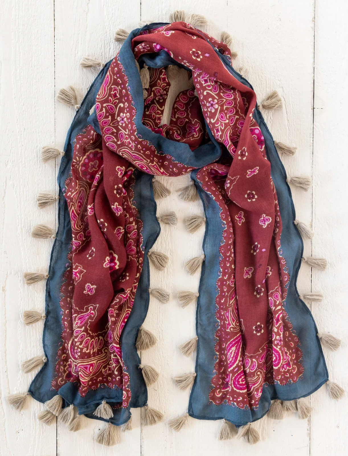 Sayulita Scarf - Brimfield Bandana Ruby