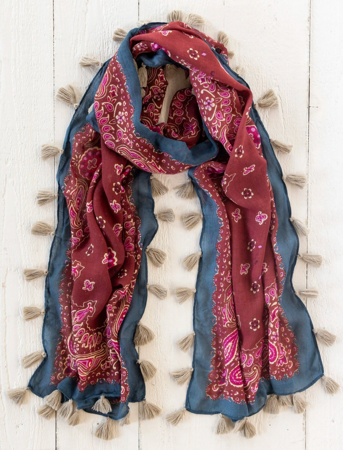 Sayulita Scarf - Brimfield Bandana Ruby