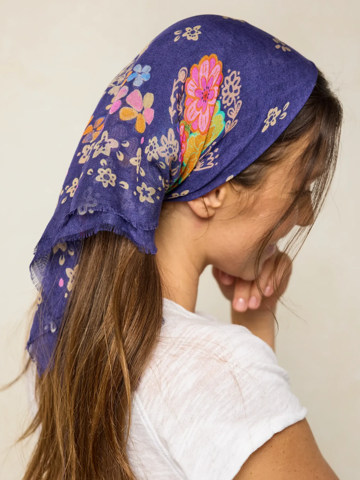 Boho Bandana Scarf - Tropic Bandana Navy