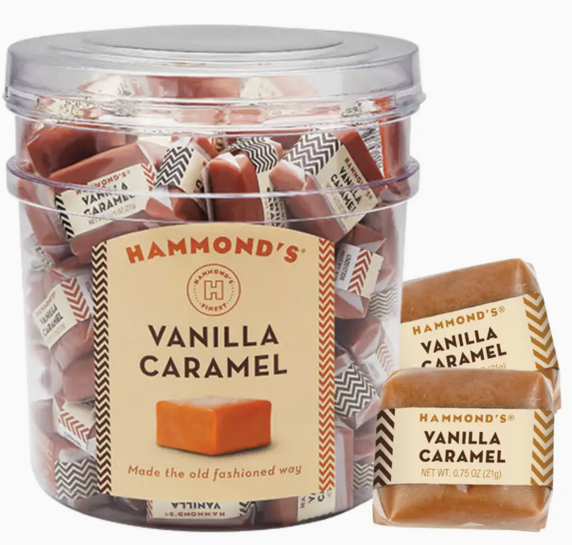 Handmade Natural Caramels - Vanilla - 0.75 oz