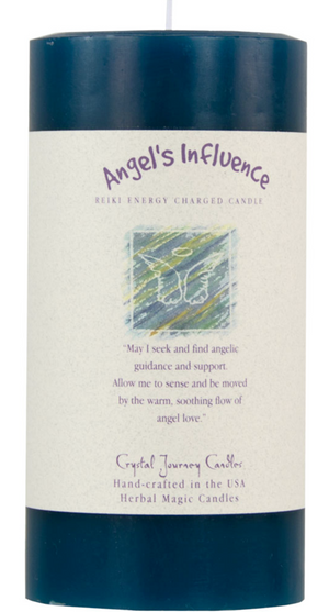 Reiki Infused Herbal Pillar Candles by Crystal Journey Candles
