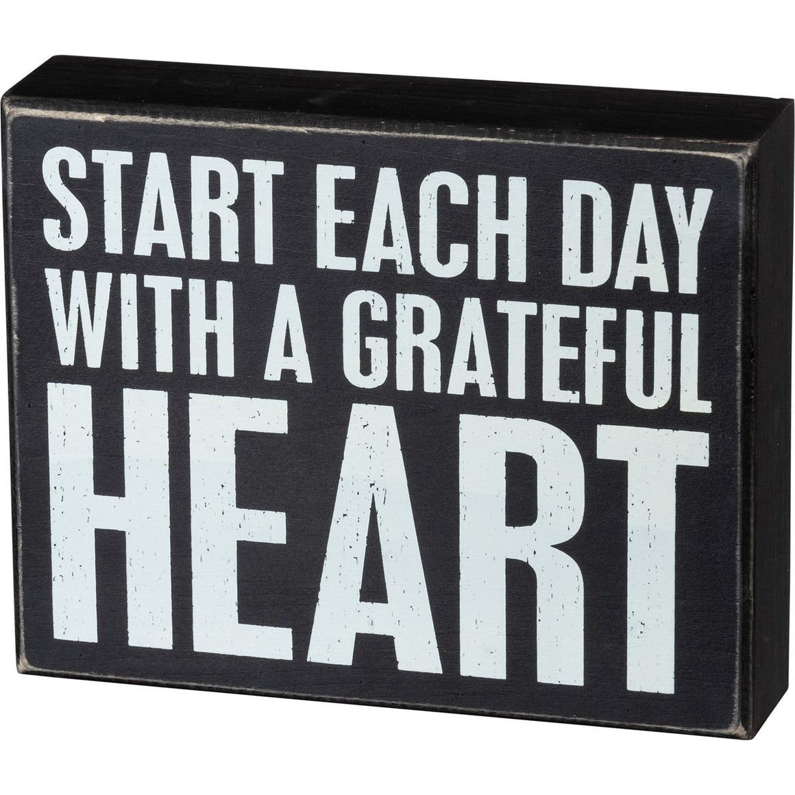 Start Each Day With A Grateful Heart Box Sign