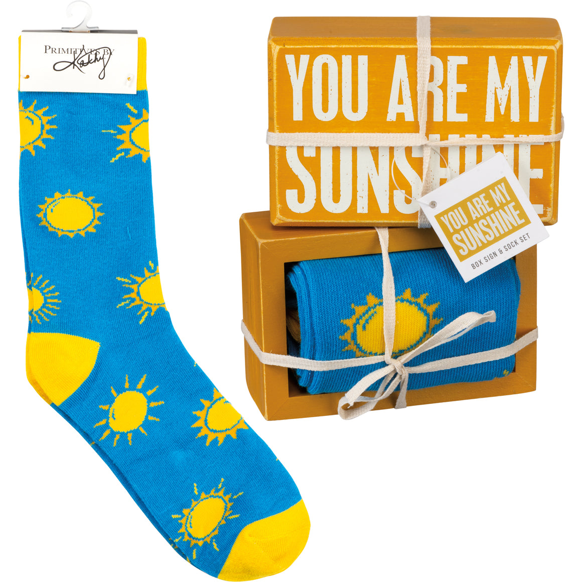 You Are My Sunshine Socks & Box Sign Gift Set