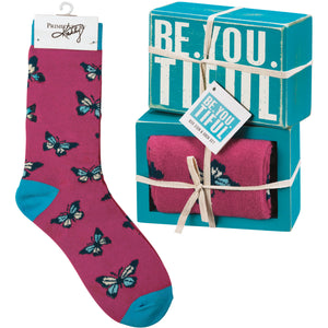 Be You Tiful Socks & Box Sign Gift Set