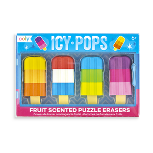 Icy Pops Fruit-Scented Popsicle Erasers Set