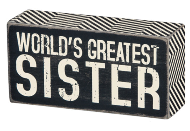 World's Greatest Sister Box Sign