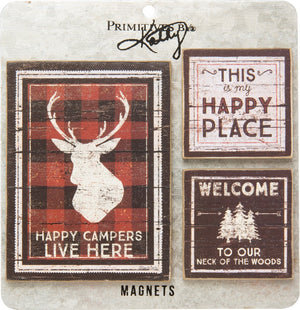 Happy Campers, Happy Place - Magnet Set