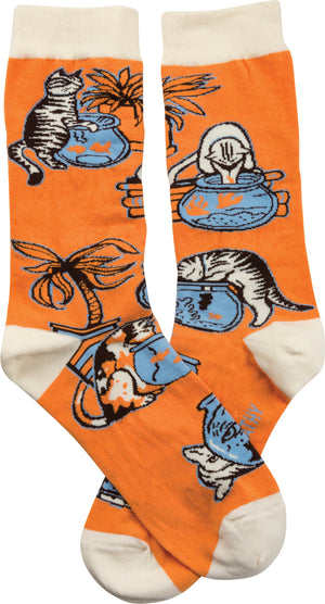 Fishin' Cat Socks