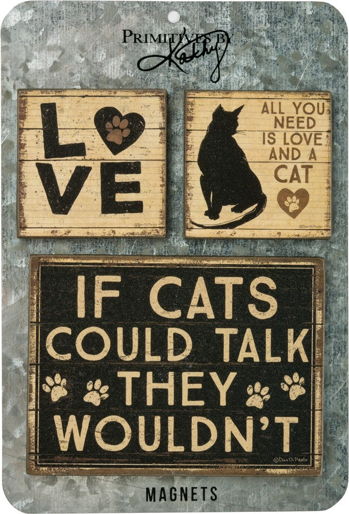 All You Need Is Love And A Cat - Magnet Set