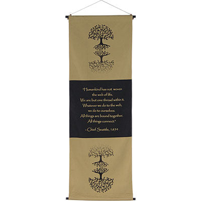 The Web of Life Cotton Inspirational Banner
