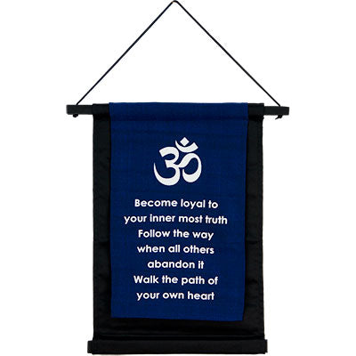Inspirational "Path Of Your Heart" ~ Cotton Hanging Banner