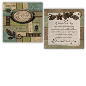 Amazing Woman ~ Blessed Inspirational 2-Side Block Box Sign