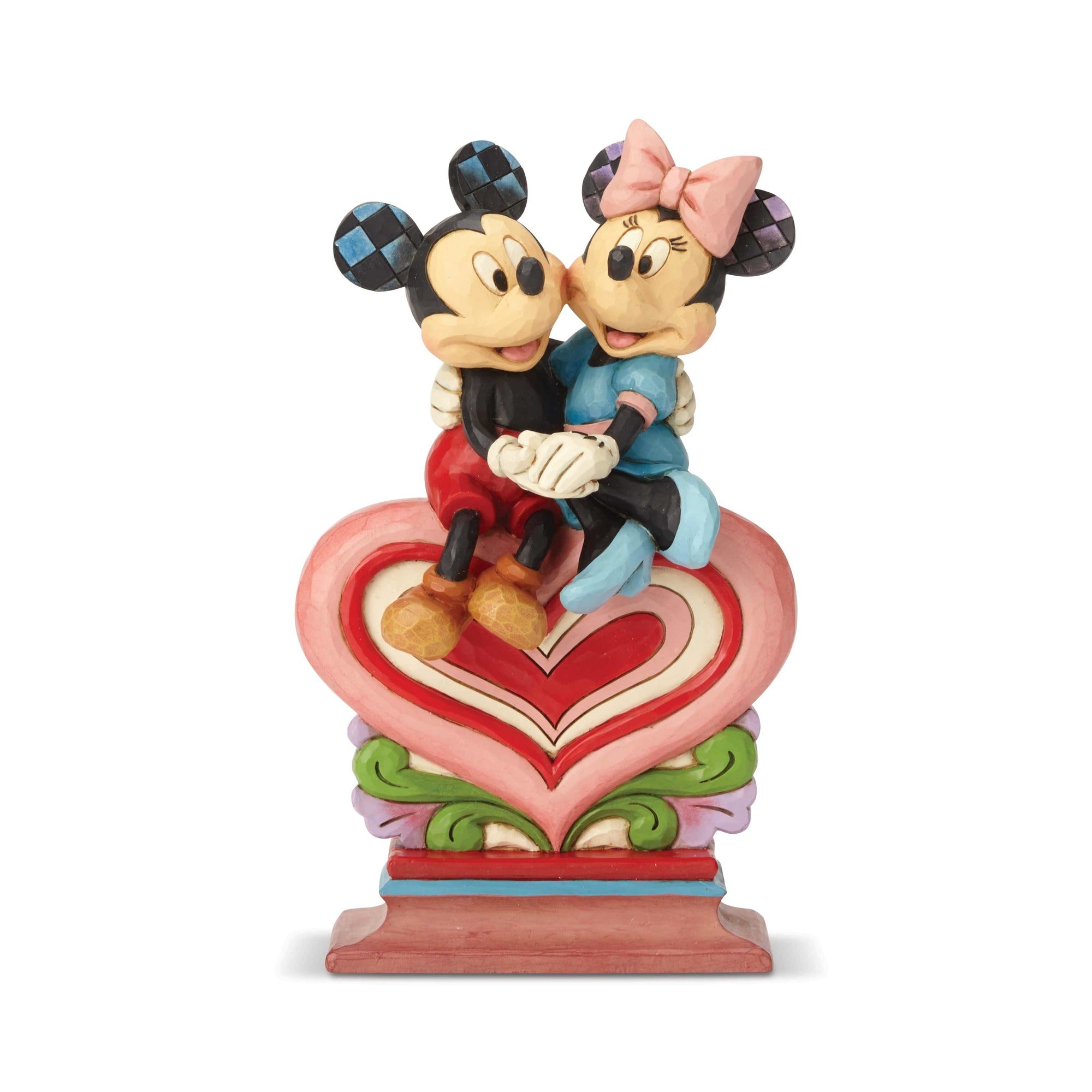 Mickey and Minnie Sitting on Heart by Jim Shore Disney Traditions -  Sunnyside Gift Shop