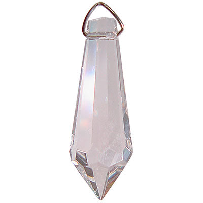 Faceted Raindrop Point Clear Crystal Prism