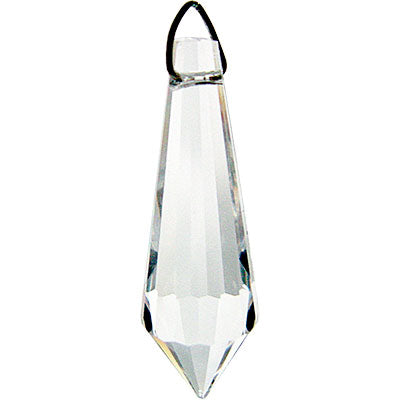 Faceted Clear Crystal Point Prism