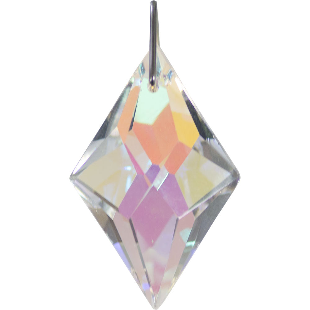 Aurora Borealis Faceted Diamond Crystal Prism