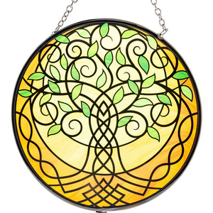 Celtic Tree of Life Glass Suncatcher