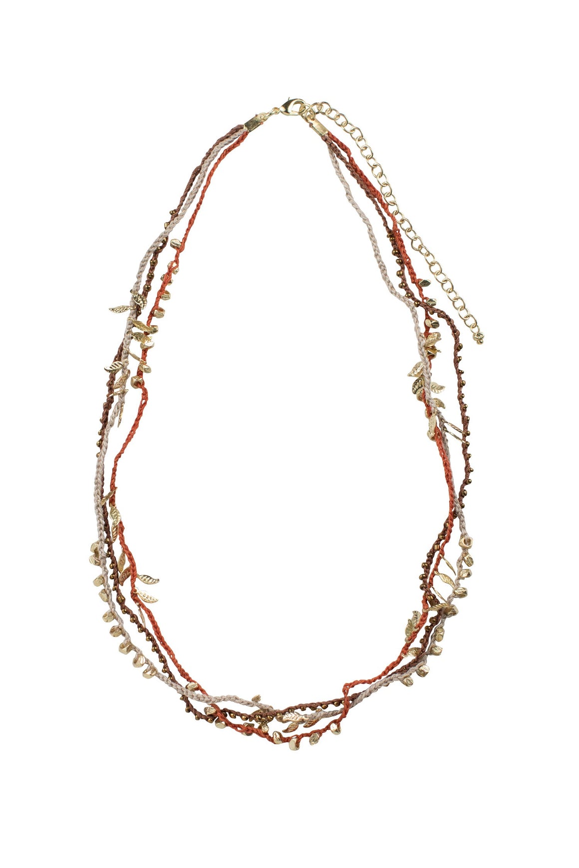 Braided Bits Crochet and Beads Necklace Handcrafted in India
