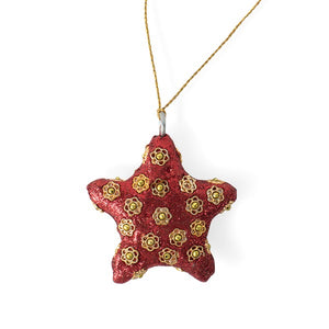 Flower Bead Star Ornament Handcrafted in India
