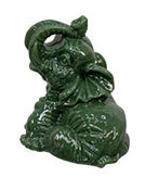Feng Shui Elephant Jade Polyresin Figurine