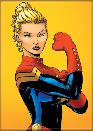 Captain Marvel We Can Do It pose Magnet