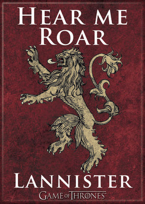 Game of Thrones House of Lannister Hear Me Roar Magnet