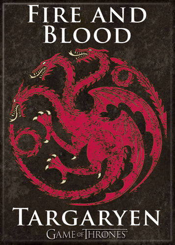 Game of Thrones House of Targaryen Fire and Blood Magnet