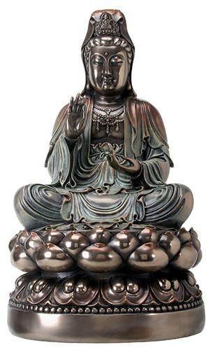 Kuan Yin on Lotus Figurine